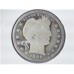 1898-S BARBER QUARTER