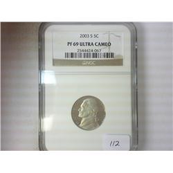 2003-S JEFFERSON NICKEL NGC PF69 ULTRA CAMEO