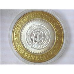 1994 FOXWOODS RESORT CASINO $10 SILVER TOKEN (UNC)