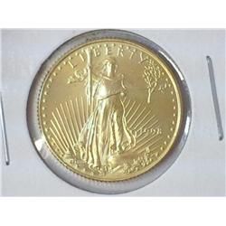 1998 US $10 AMERICAN GOLD EAGLE 1/4 OZ. (UNC)