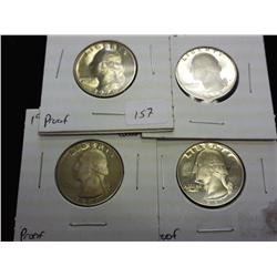 1974-S, 78-S, 80-S & 81-S WASHINGTON QUARTERS PF