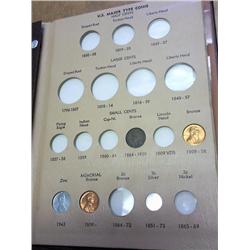 DANSCO US TYPE ALBUM WITH 8 COINS