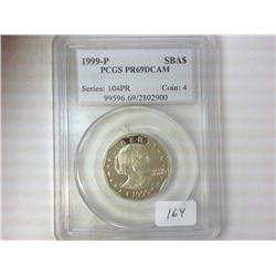 1999-P SBA DOLLAR PCGS PR69DCAM