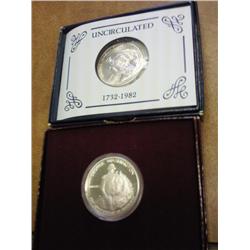 1982-D/S WASHINGTON HALF DOLLAR PROOF & UNC