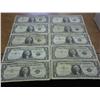Image 1 : 10 ASSORTED 1957 $1 SILVER CERTIFICATES