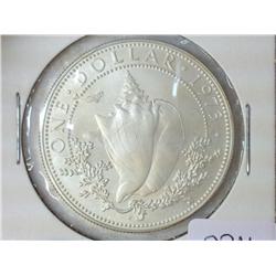 1973 BAHAMA $1 (UNC) .4666 OZ. ASW