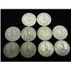 Image 2 : 10 ASSORTED 50'S WASHINGTON SILVER QUARTERS