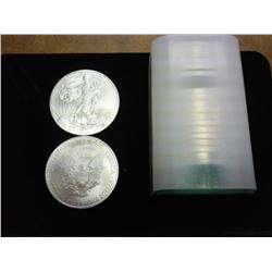 ROLL OF 20-2009 AMERICAN SILVER EAGLES (UNC)
