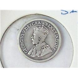 1912 CANADA FIVE CENTS SILVER