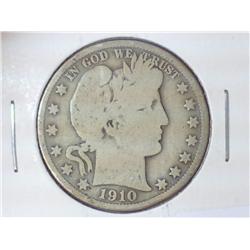 1910 BARBER HALF DOLLAR