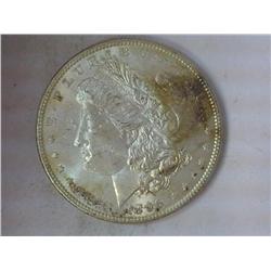 1896 MORGAN SILVER DOLLAR (UNC) SOME TONING