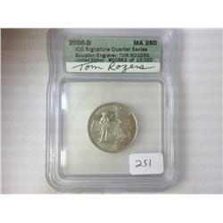 2000-D MASSACHUSETTS QUARTER ICG SIGNATURE SERIES