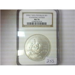 2006-P FRANKLIN "FOUNDING FATHER' SILVER DOLLAR