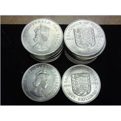 20-1966 BAILIWICK OF JERSEY 5 SHILLINGS (UNC)