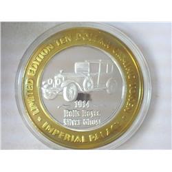 IMPERIAL PALACE CASINO $10 SILVER TOKEN (UNC)