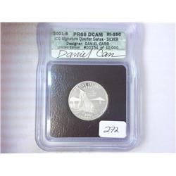 2001-S SILVER RHODE ISLAND QUARTER ICG PR69DCAM