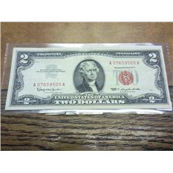1963 $2 US NOTE RED SEAL