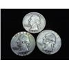 Image 1 : 3 ASSORTED 50'S WASHINGTON SILVER QUARTERS