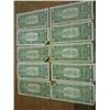 Image 2 : 10 ASSORTED 1957 $1 SILVER CERTIFICATES