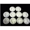 Image 1 : 10 ASSORTED MERCURY DIMES (40'S)