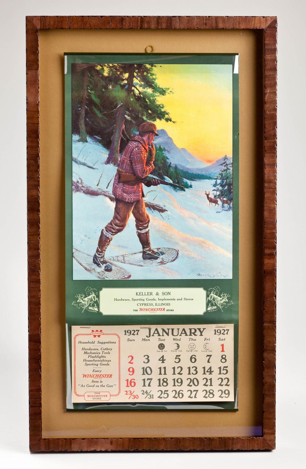 Framed and Shadowboxed Winchester Calendar Framed and Shadowboxed Winchester Calendar