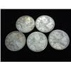 Image 1 : 5-CANADA SILVER QUARTERS 1937,38,39,40 & 41