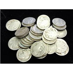 ROLL OF 40 UNDATED BUFFALO NICKELS