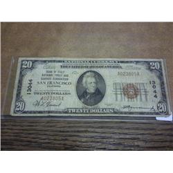1929 $20 NATIONAL CURRENCY LOOK AT THIS ONE