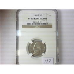 2000-S JEFFERSON NICKEL NGC PF69 ULTRA CAMEO