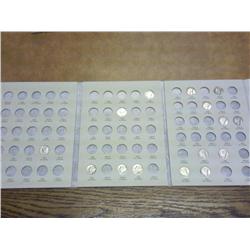 MERCURY DIME ALBUM WITH 15 COINS