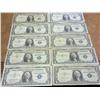 Image 1 : 10 ASSORTED 1957 $1 SILVER CERTIFICATES