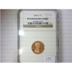 2003-S LINCOLN CENT NGC PF69 RD ULTRA CAMEO
