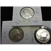 Image 1 : 3 ASSORTED WASHINGTON SILVER QUARTERS