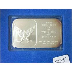 1 TROY OZ .999 FINE SILVER INGOT