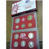 Image 2 : 2001 US SILVER PROOF SET (WITH BOX) (BETTER DATE)