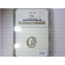 1958 SILVER ROOSEVELT DIME NGC PF67