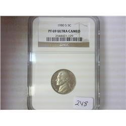 1980-S JEFFERSON NICKEL NGC PF69 ULTRA CAMEO