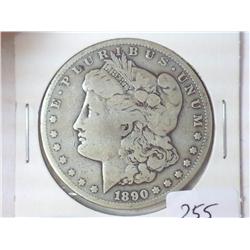 1890-CC MORGAN SILVER DOLLAR