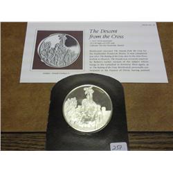 2 OUNCE STERLING SILVER REMBRANDT PROOF MEDAL