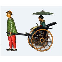 Lehmann Toy - Coolie Pulling Rickshaw