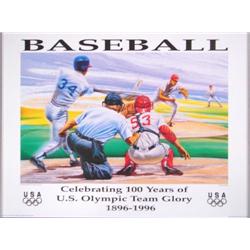 Manuel Morales 1996 U.S. Olympics Baseball Poster Art