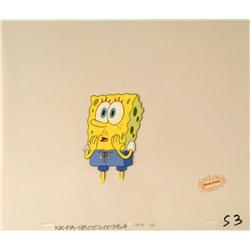 SpongeBob Original Art Cel Suprised Animation Imagine