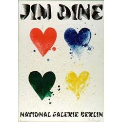 Jim Dine : Four Hearts Art Print