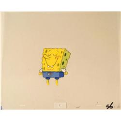 SpongeBob Content Original Art Cel Production Blue Suit