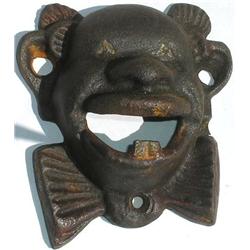 Black Face Bow Tie Bottle Opener Paperweight Cast Iron