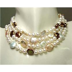 Gorgeous Genuine Coin Pearl Necklace