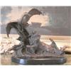 Image 1 : Wonderful Bronze Sculpture Retriever Hunting Dog & D