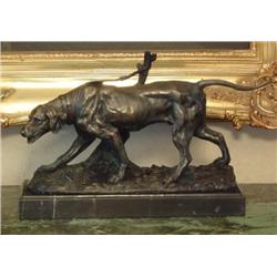 Magnificent Bronze Sculpture Coon Hound