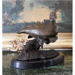 Darling Bronze Sculpture Duck on a Lily Pad
