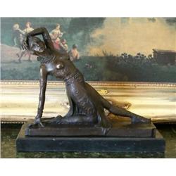 Graceful Bronze Sculpture Art Deco Dancer